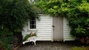 An outdoor shed
