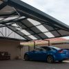 Perth: blue car in carport